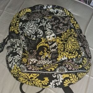 Vera Bradley Black and Yellow Floral Backpack